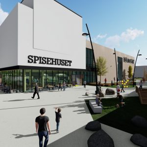 Flaget og Oxer Eiendom utvikler Hokksund sentrum